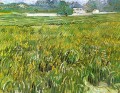 Weizen Feld bei Auvers mit dem Weißen Haus Vincent van Gogh